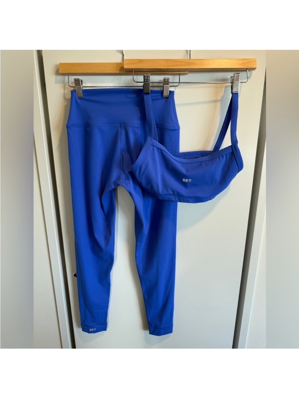 SET ACTIVE Royal Blue Workout Leggings & Sports Bra